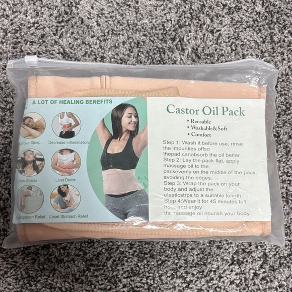 Castor Oil Pack in Tan